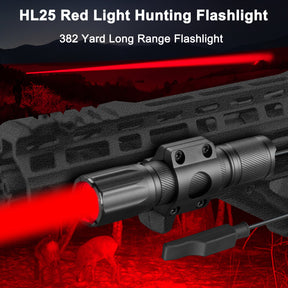 ANEKIM HL25 Red tactical flashlight hunting light with MLOK Mount