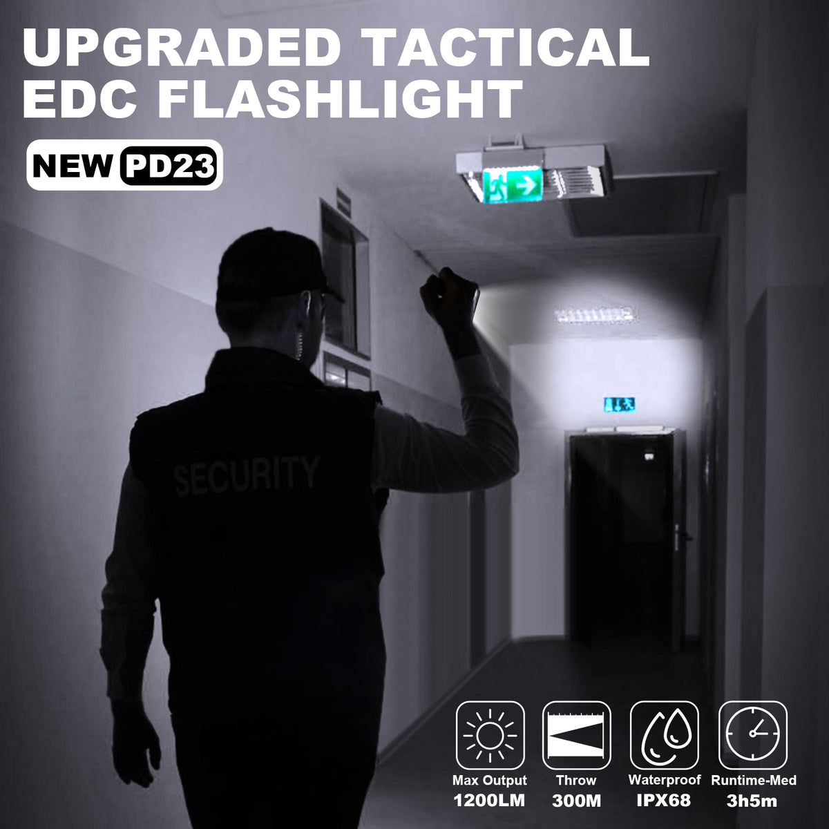 ANEKIM PD23 Law Enforcement Flashlight 1200 Lumens