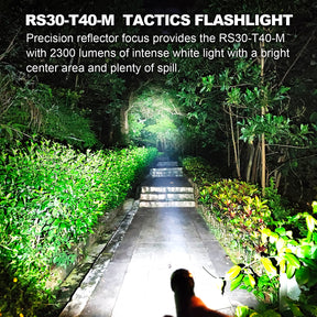ANEKIM Tactical flashlights high lumens law enforcement，23000 Candela SFT40 LED Flashlight with Holster and Rechargeable Fuel，for emergencies, night patrols, searches, emergency rescue small flashlight RS30-T40-M