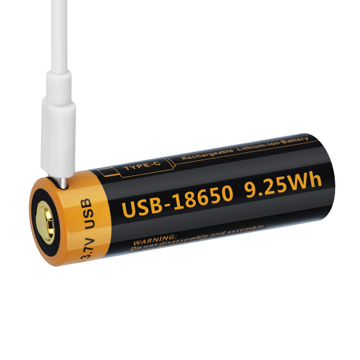 ANEKIM 3.7V 2500mAh usb-c charging 18650 rechargeable battery with USB Port(2Pcs)