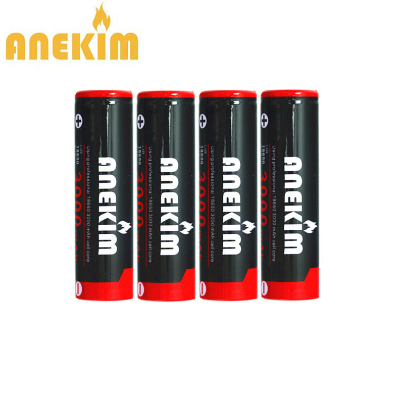 ANEKIM 3000mAh 3.7V 18650 Rechargeable BRC Lithium Battery (2PCS)