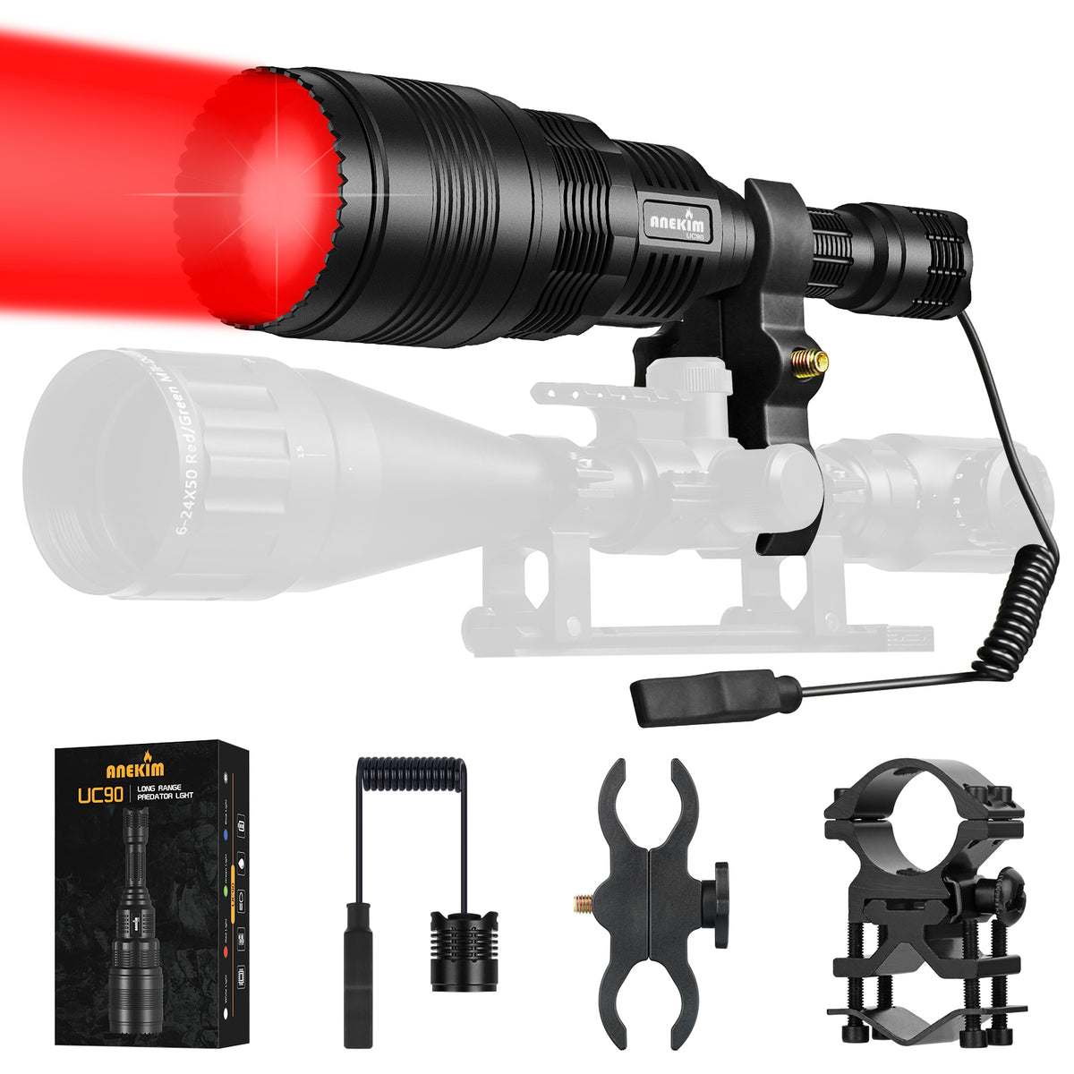 ANEKIM UC90 Red Hunting flashlight