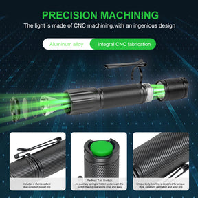 ANEKIM X1 10w  Long Range Green Hunting Flashlight Kit